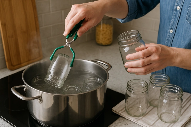 Guía Completa para Esterilizar Frascos y Conservar Tus Alimentos de Manera Segura frascos esterilizados para conservas y fermentados paso a paso
