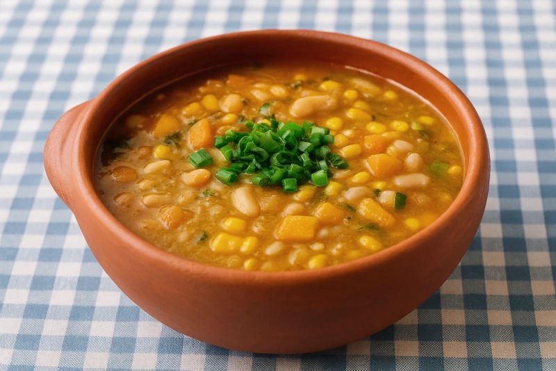 Disfruta del Auténtico Sabor del Locro Argentino con Esta Receta Casera delicioso plato de locro argentino con maíz y chorizo