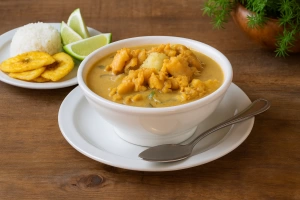 deliciosa sopa de caracol hondureña con ingredientes frescos