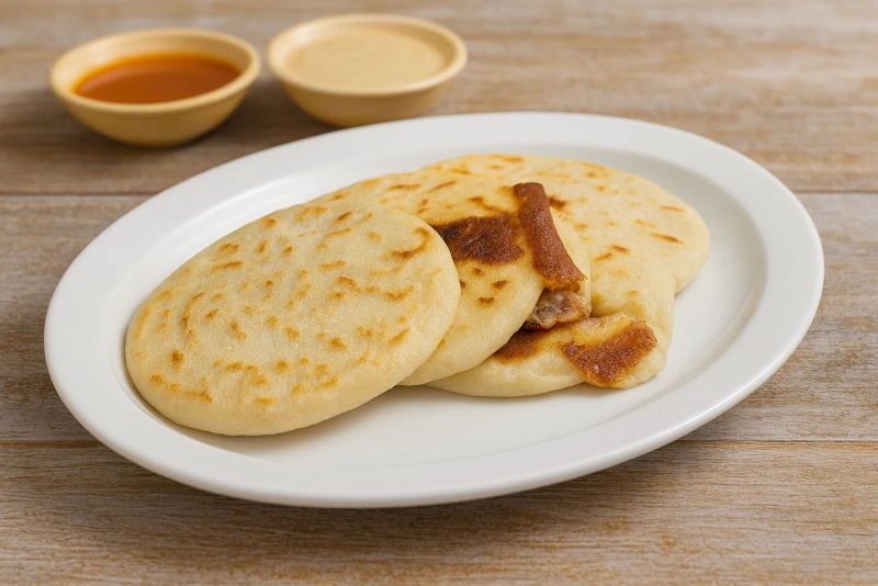 Descubre Cómo Preparar Auténticas Pupusas Salvadoreñas en Casa Fácilmente deliciosas pupusas salvadoreñas recién cocinadas en sartén