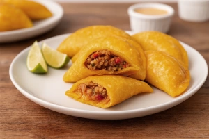 empanadas colombianas doradas y crujientes recién hechas