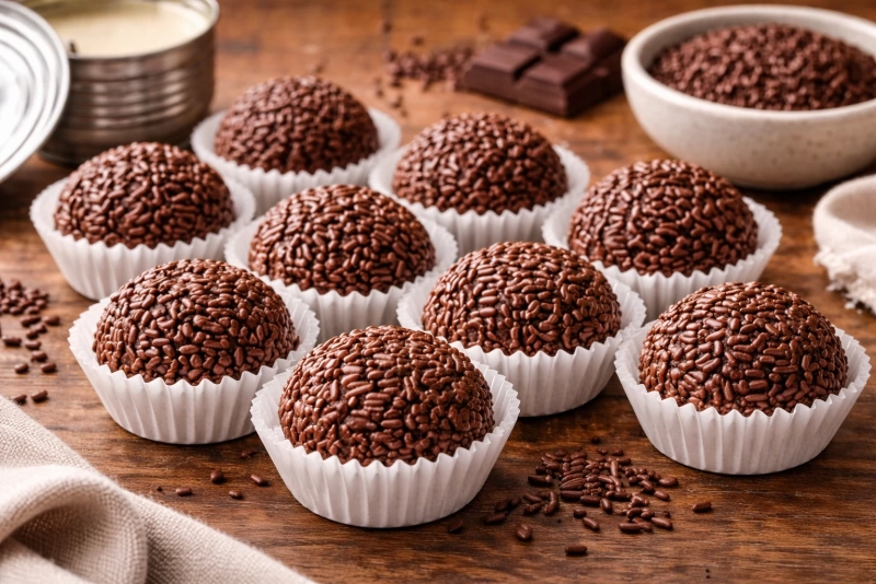 Brigadeiro brasileño clásico delicioso y fácil de hacer