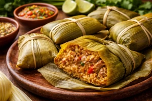 Deliciosos tamales cubanos tradicionales hechos en casa