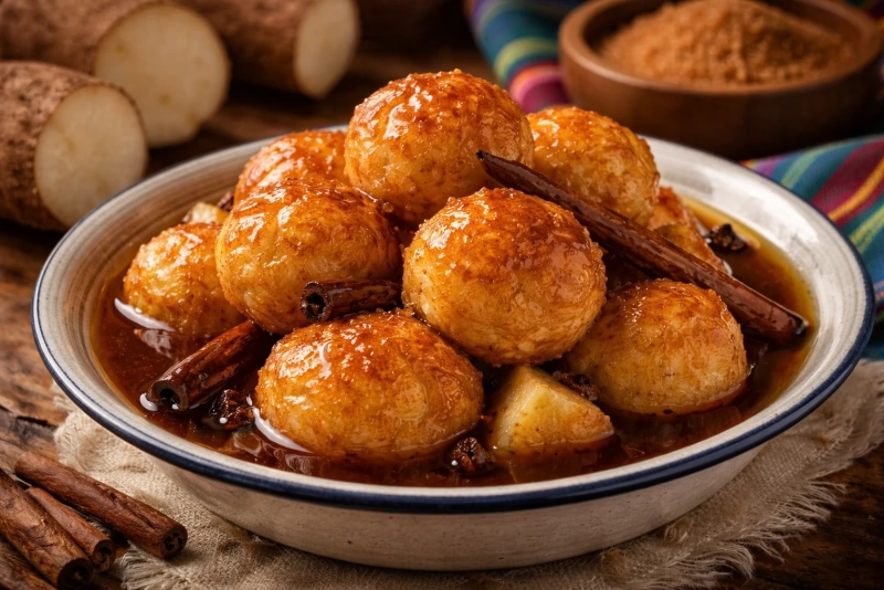 Deliciosos buñuelos nicaragüenses recién preparados