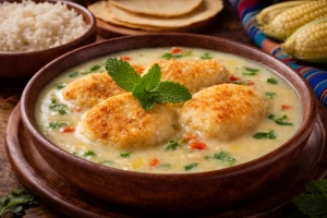 Deliciosa sopa de queso nicaragüense servida en plato tradicional