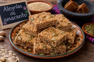 Deliciosas alegrías de amaranto caseras y crujientes